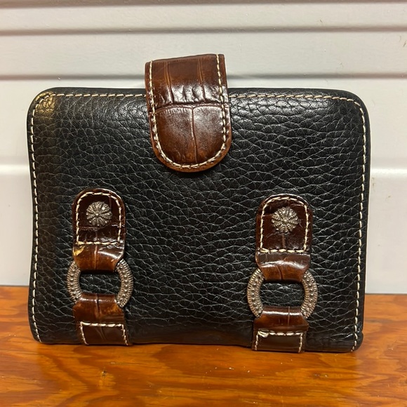 Brighton Black Leather Wallet Good Condition 1 - Picture 1 of 8